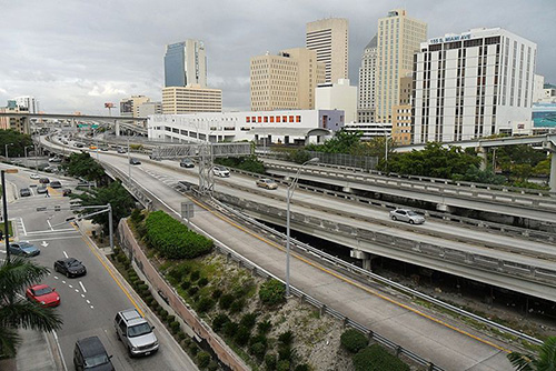 Driving in Miami, Florida
