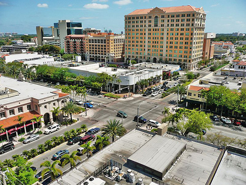 Coral Gables, FL - Miracle Mile and Ponce de Leon Intersection